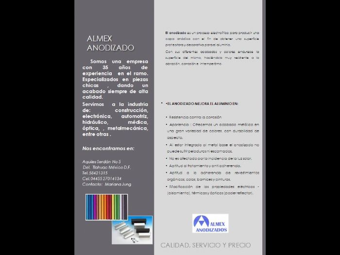 Anodizado de aluminio